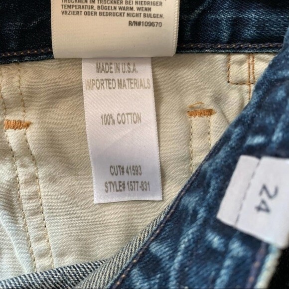 CITIZENS OF HUMANITY Liya High Rise Classic Fit Crop Jeans In Shangri La Size 24 - Picture 3 of 7